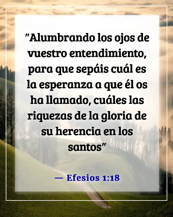 Versículos de la Biblia sobre fijar mis ojos en Jesús (Efesios 1:18)