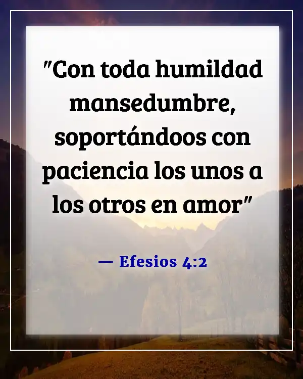 Versículos de la Biblia sobre la paciencia en las relaciones (Efesios 4:2)