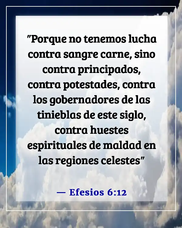 Versículos de la Biblia sobre no seguir al mundo (Efesios 6:12)