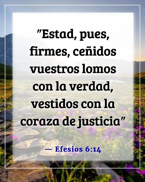 Versículos de la Biblia sobre ponerse la armadura completa de Dios (Efesios 6:14)