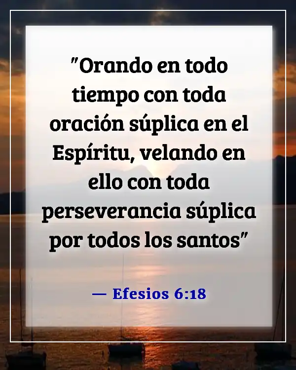 Lucha tus batallas con oración de rodillas versículos de la Biblia (Efesios 6:18)