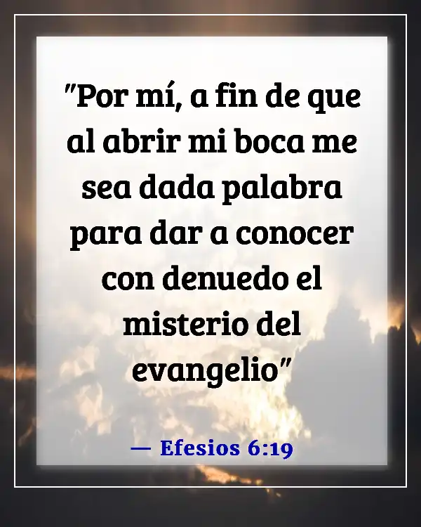 Versículos de la Biblia para orar por viajes misioneros (Efesios 6:19)