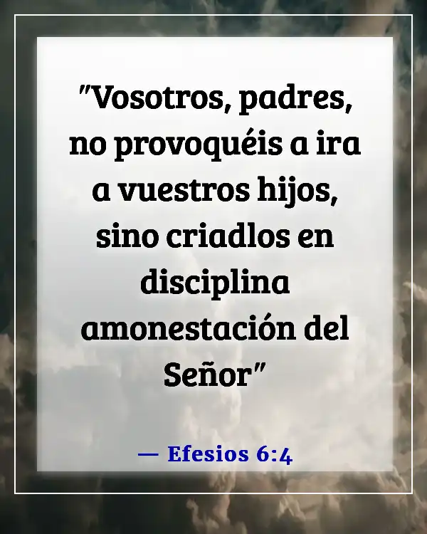 Un versículo de la Biblia sobre la familia sirviendo al Señor (Efesios 6:4)