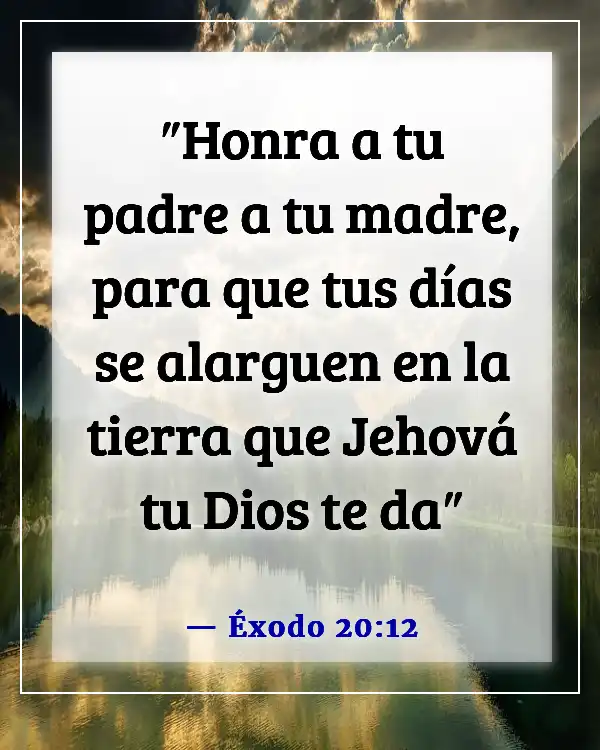 Un versículo de la Biblia sobre la familia sirviendo al Señor (Éxodo 20:12)