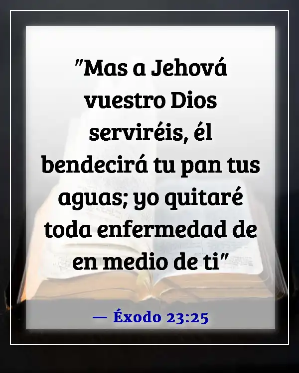 Versículo de la Biblia sobre bendiciones alimenticias (Éxodo 23:25)