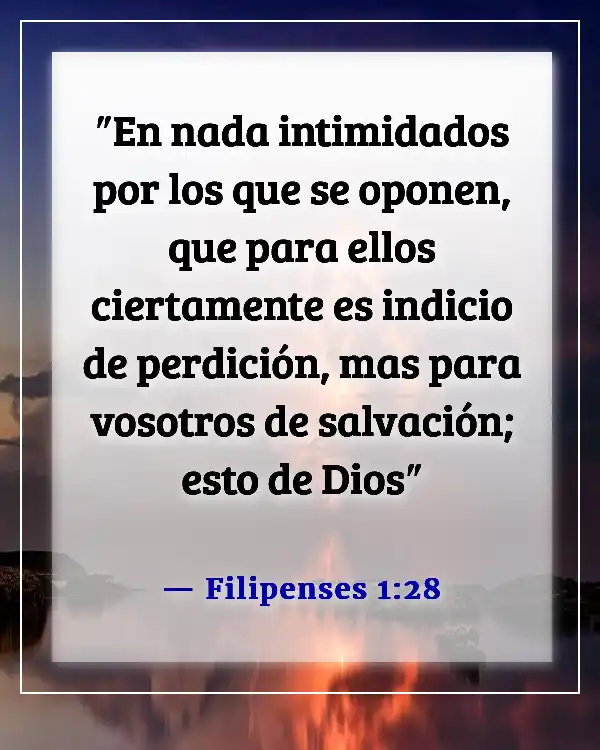 Versículos de la Biblia sobre defenderte a ti mismo (Filipenses 1:28)