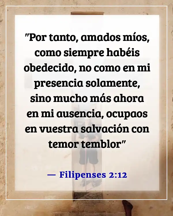 Versículos de la Biblia sobre asumir la responsabilidad de tus propias acciones (Filipenses 2:12)