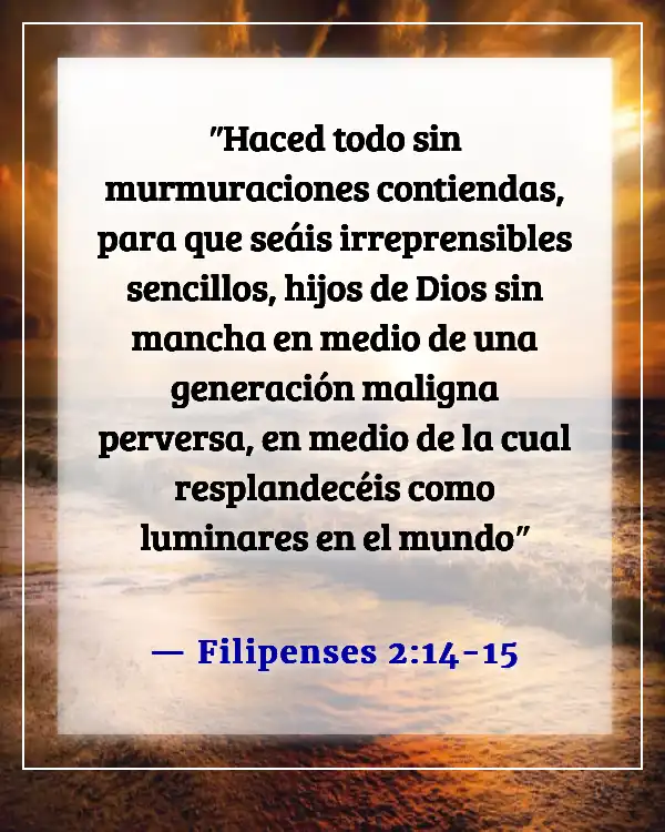 Versículo de la Biblia sobre hacer lo correcto cuando nadie está mirando (Filipenses 2:14-15)