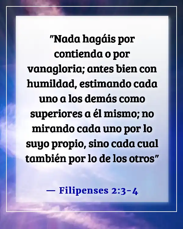 Versículo de la Biblia sobre ayudar a los demás sin reconocimiento (Filipenses 2:3-4)