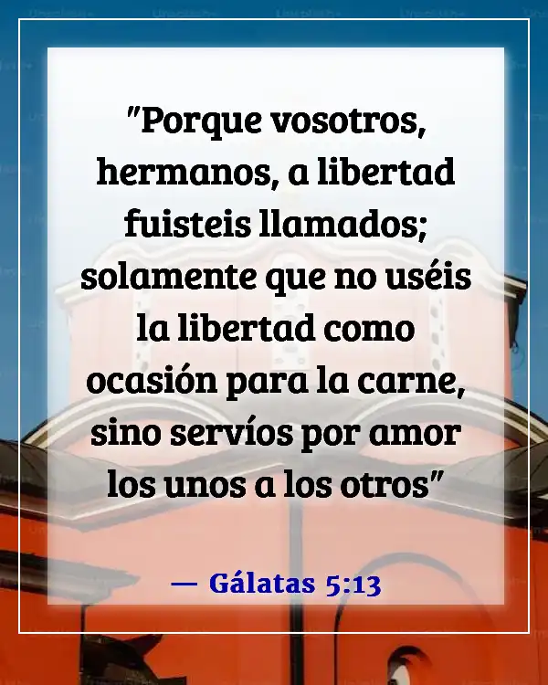 Versículos de la Biblia sobre Dios llamándonos a servir (Gálatas 5:13)