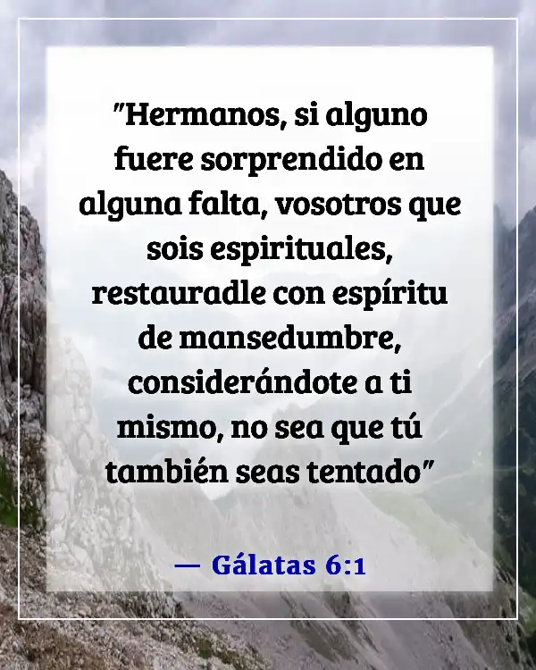 Versículos de la Biblia sobre la imperfección humana (Gálatas 6:1)