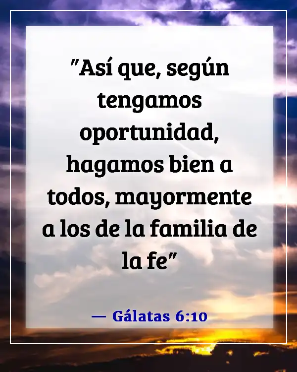 Versículo de la Biblia para alimentar a los hambrientos (Gálatas 6:10)