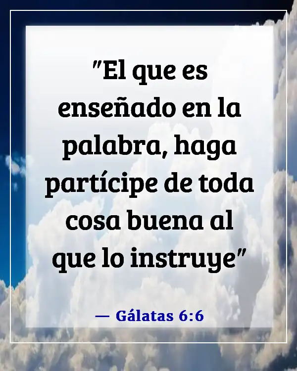 Versículos bíblicos para apreciar a los pastores y honrarlos (Gálatas 6:6)