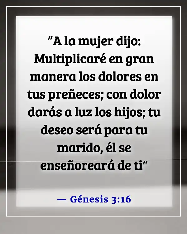 Versículos de la Biblia sobre la esposa sometiéndose al esposo (Génesis 3:16)