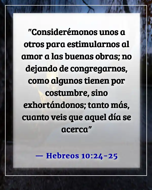 Versículos de la Biblia sobre aceptar ayuda de otros (Hebreos 10:24-25)