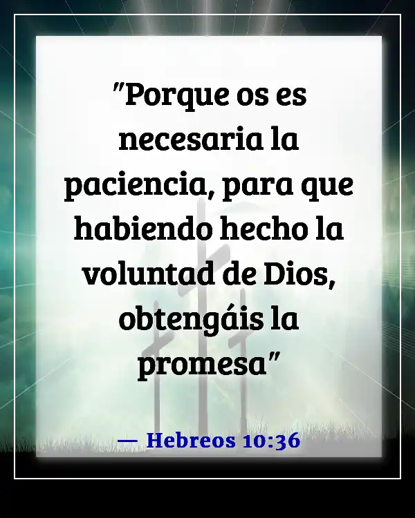 Versículos de la Biblia sobre el autocontrol y la autodisciplina (Hebreos 10:36)