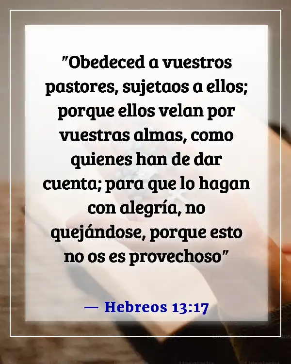 Versículos bíblicos para apreciar a los pastores y honrarlos (Hebreos 13:17)