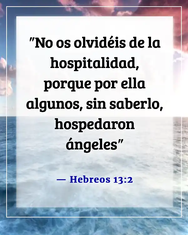 Versículo de la Biblia sobre comer y beber juntos (Hebreos 13:2)