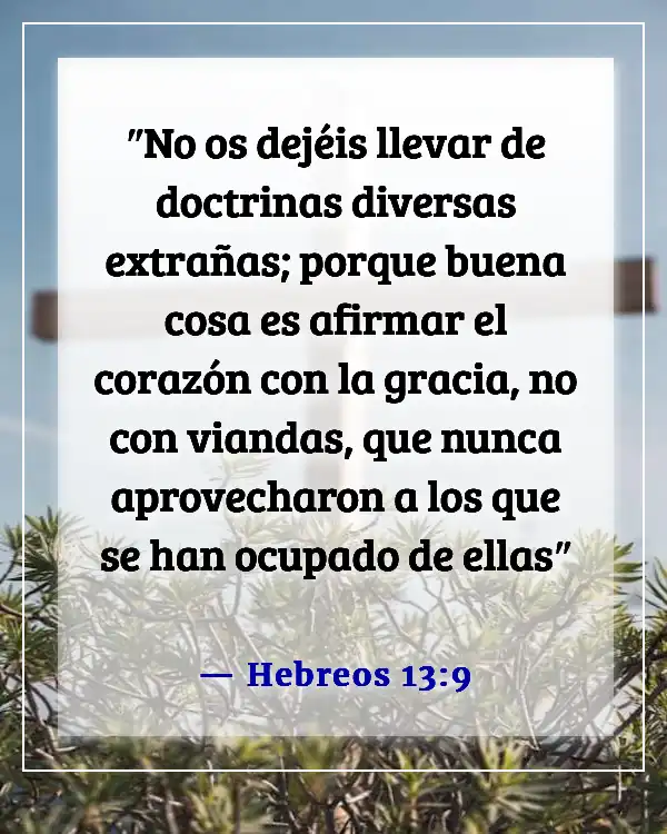 Versículos de la Biblia sobre el favor inmerecido de Dios (Hebreos 13:9)