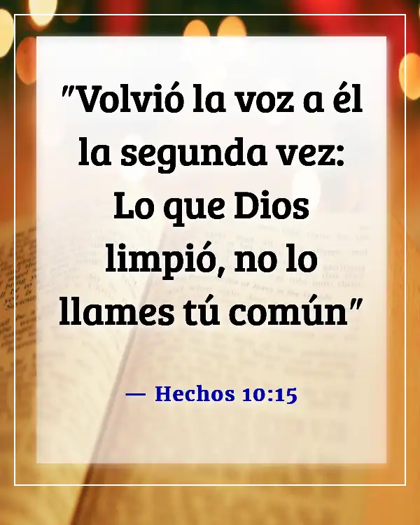 Versículo de la Biblia sobre bendiciones alimenticias (Hechos 10:15)