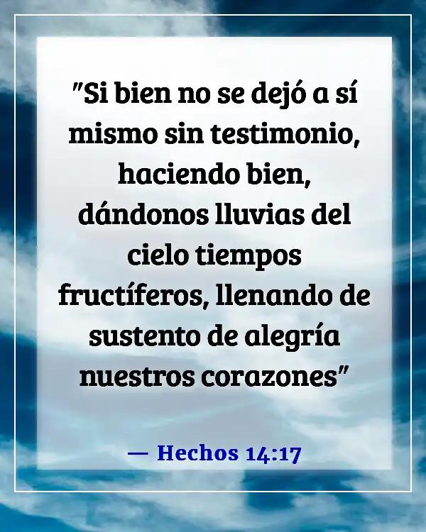 Versículo de la Biblia sobre predecir el clima (Hechos 14:17)