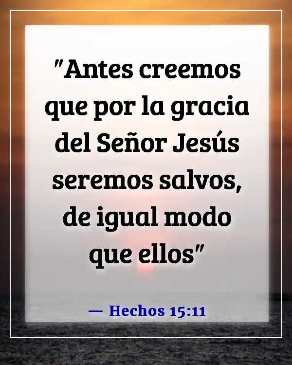 Versículos de la Biblia sobre el favor inmerecido de Dios (Hechos 15:11)