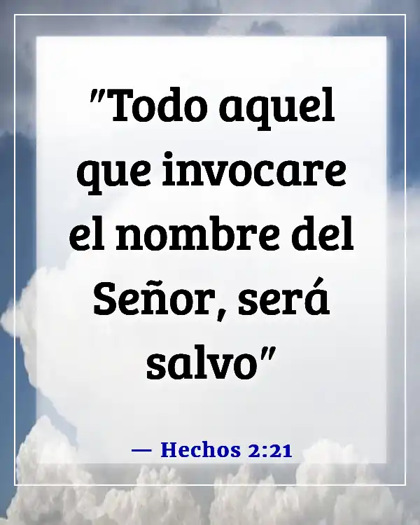 Versículo de la Biblia sobre salvar almas perdidas (Hechos 2:21)