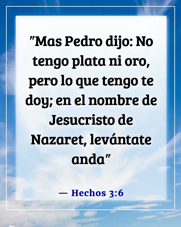 Versículos de la Biblia sobre el poder en el nombre de Jesús (Hechos 3:6)