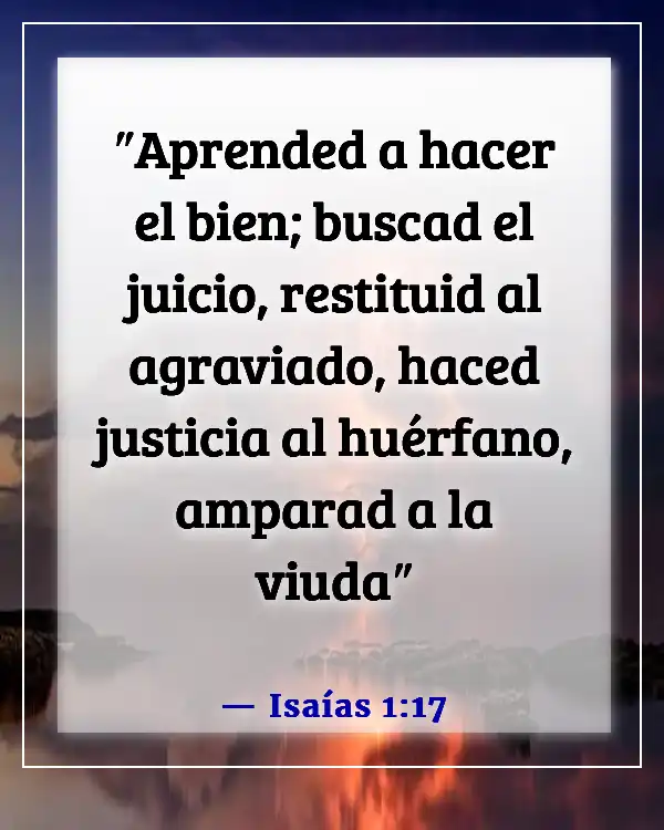 Versículos de la Biblia sobre el respeto por la vida humana (Isaías 1:17)