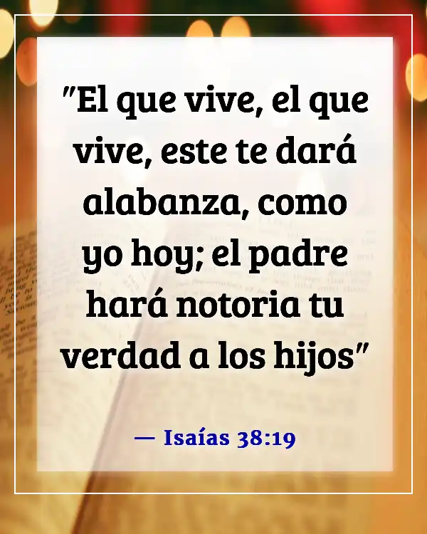 Versículo de la Biblia sobre el padre proveyendo para la familia (Isaías 38:19)