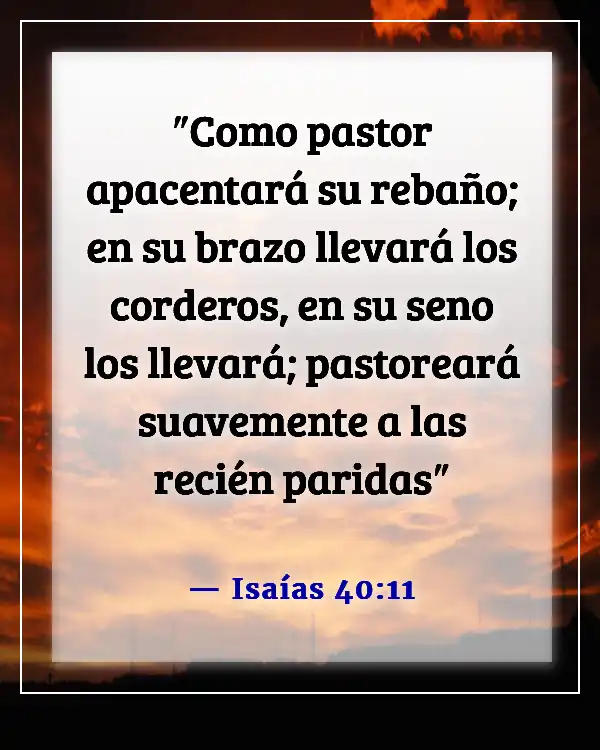 Versículos de la Biblia sobre Dios sosteniéndonos en Sus brazos (Isaías 40:11)