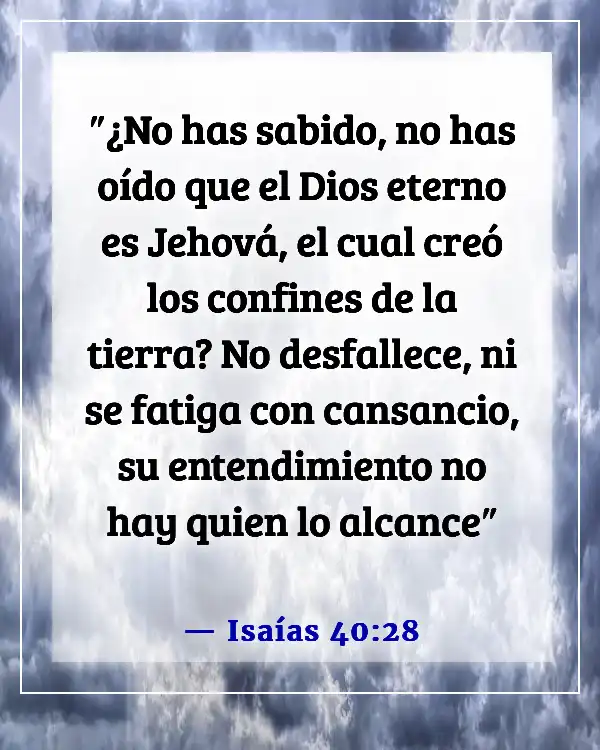 Versículos de la Biblia sobre los poderes y habilidades de Dios (Isaías 40:28)