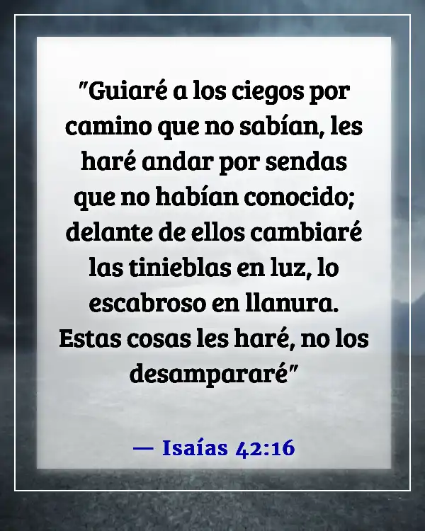 Versículos de la Biblia sobre Dios guiando tu camino (Isaías 42:16)