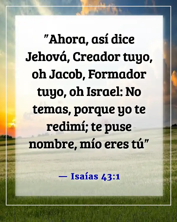 Versículos de la Biblia sobre la victoria sobre el miedo (Isaías 43:1)