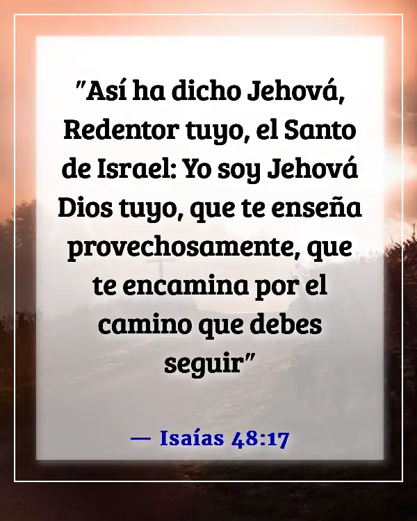 Versículos de la Biblia sobre la guía en la toma de decisiones (Isaías 48:17)