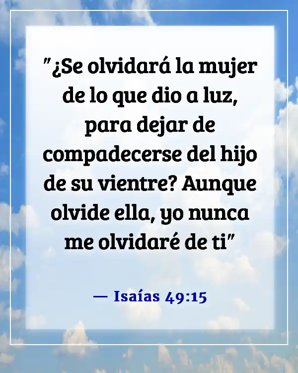 Versículo de la Biblia sobre el amor de una madre por su hijo (Isaías 49:15)