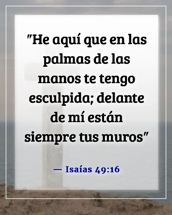 Versículos de la Biblia sobre Jesús siempre estando con nosotros (Isaías 49:16)