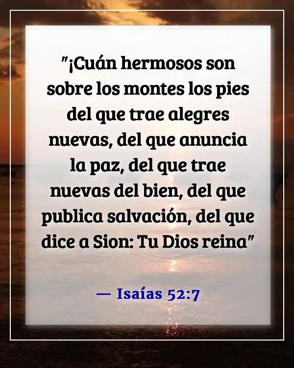 Versículos de la Biblia sobre Bienaventurados los pacificadores (Isaías 52:7)