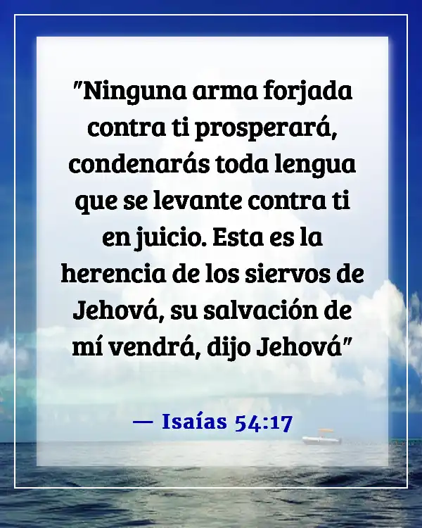 Versículos de la Biblia sobre cómo Dios pelea nuestras batallas (Isaías 54:17)