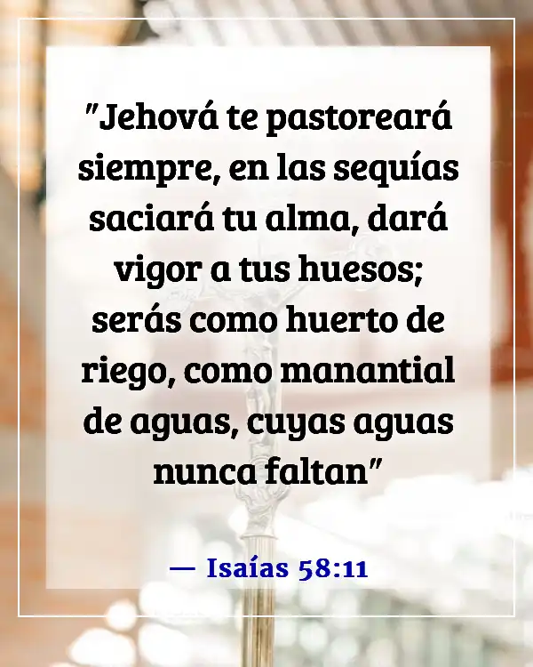 Versículos de la Biblia sobre Dios guiando tu camino (Isaías 58:11)