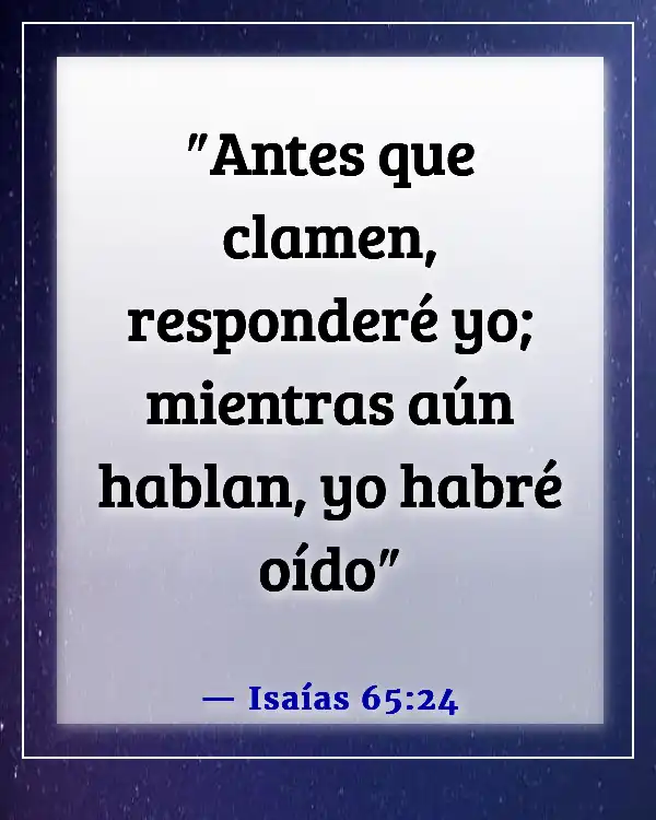 Lucha tus batallas con oración de rodillas versículos de la Biblia (Isaías 65:24)