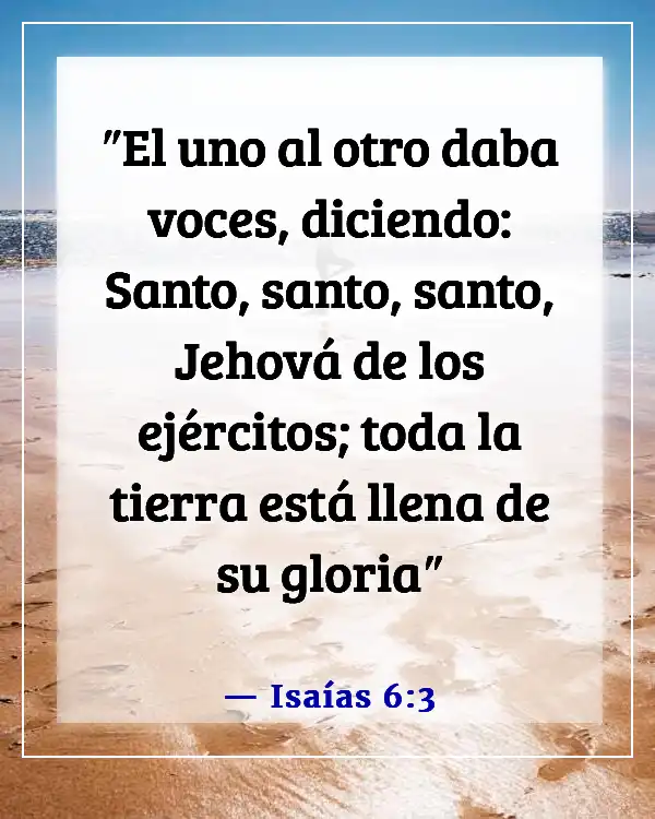 Versículos de la Biblia sobre los ángeles que se regocijan en el cielo (Isaías 6:3)