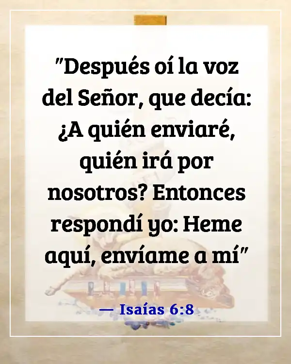 Versículos de la Biblia para orar por viajes misioneros (Isaías 6:8)