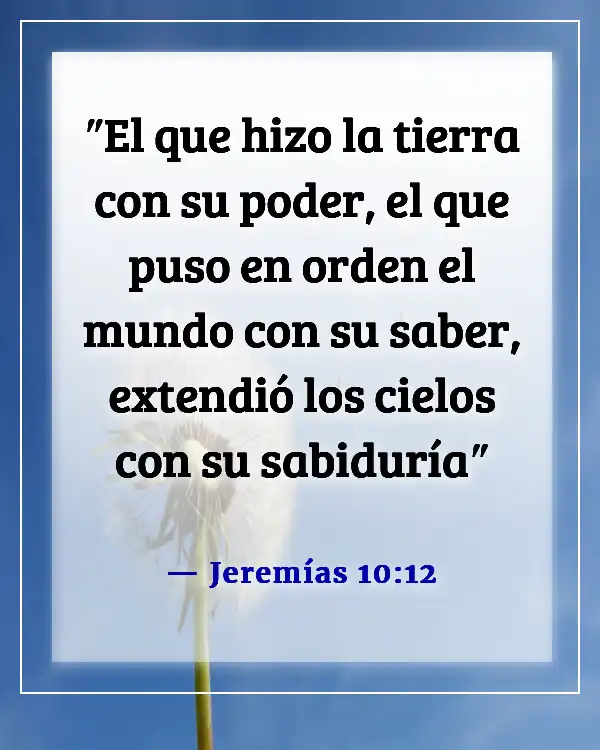 Versículos de la Biblia sobre los poderes y habilidades de Dios (Jeremías 10:12)