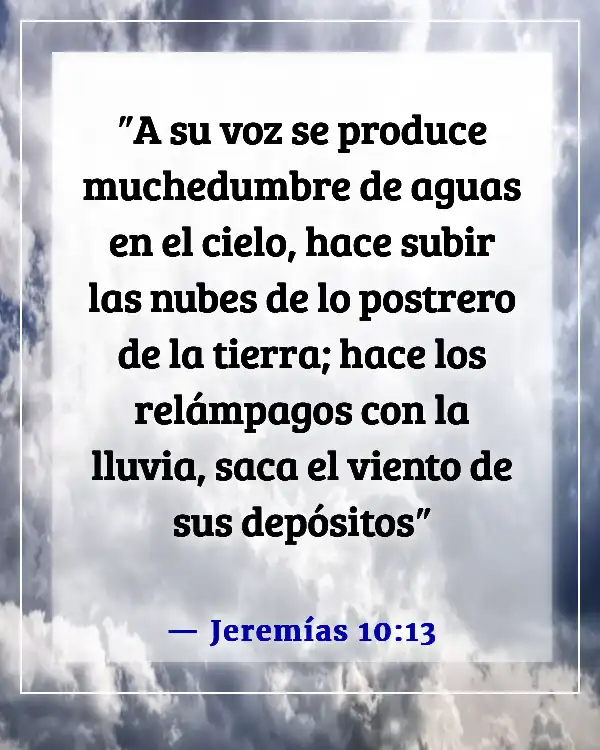 Versículo de la Biblia sobre predecir el clima (Jeremías 10:13)