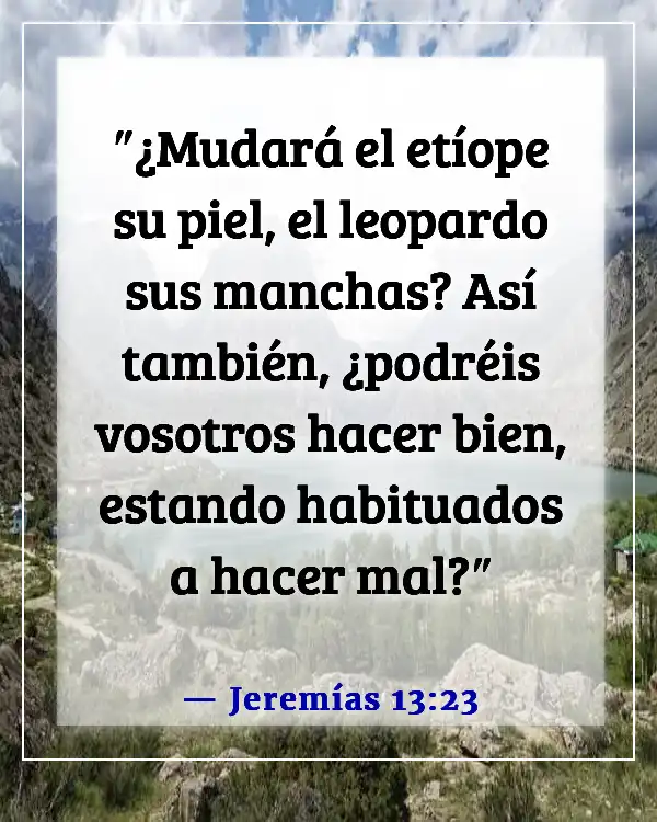 Versículos de la Biblia sobre detener y romper malos hábitos (Jeremías 13:23)