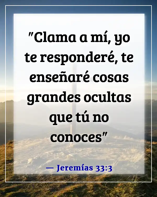 Versículo de la Biblia sobre buscar a Dios temprano en la mañana (Jeremías 33:3)