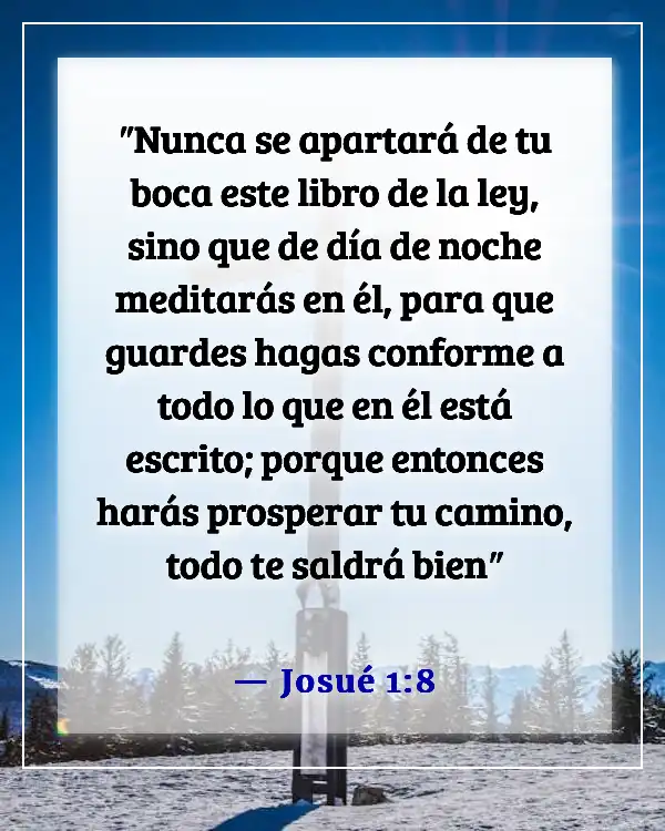 Versículos de la Biblia sobre cambiar tu mentalidad (Josué 1:8)