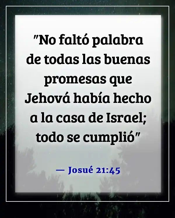 Versículos de la Biblia sobre que Dios no miente (Josué 21:45)