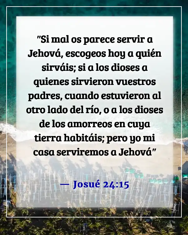 Versículos de la Biblia sobre las familias adorando juntas (Josué 24:15)